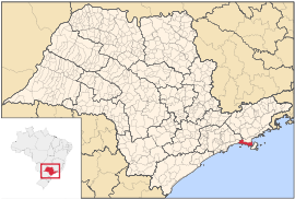 Lage von São Sebastião im Bundesstaat São Paulo