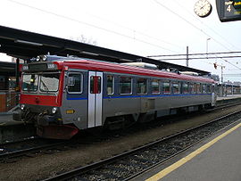Ein Wagen der Baureihe Y1 im Bahnhof Linköping