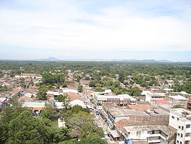 Stadtzentrum Hintergrund Chichontepec