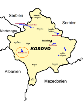 Karte von Radonjić-See