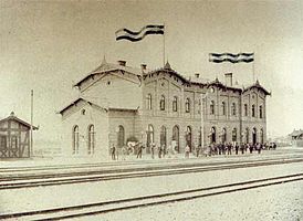 Empfangsgebäude um 1885