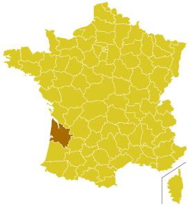 Karte Erzbistum Bordeaux