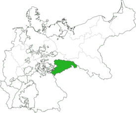 Lage des Königreichs Sachsen im Deutschen Kaiserreich