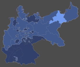 Hellblau: Lage der Provinz Westpreußen