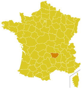 Karte Bistum Le Puy-en-Velay