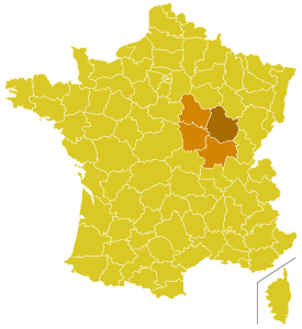 Karte der Kirchenprovinz Dijon