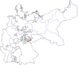 Lage des Fürstentums Reuß ältere Linie im Deutschen Kaiserreich