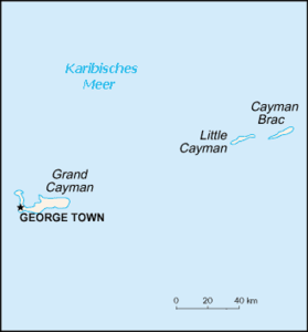 Karte Mission sui juris Kaimaninseln