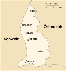 Karte Erzbistum Vaduz