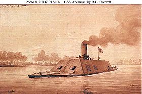 Die CSS Arkansas auf dem Mississippi