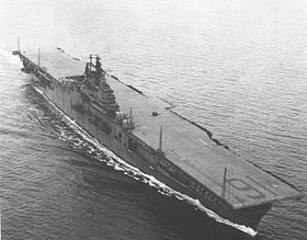 Die USS Lexington am 20. Februar 1944