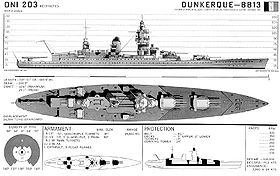 Identifikationsblatt der US Navy zur Dunkerque