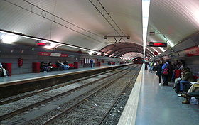 Bahnsteige des RENFE-Bahnhofteils