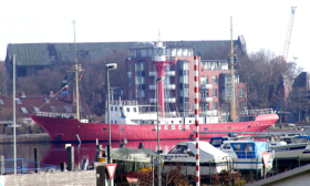 Das Feuerschiff Weser an seinem Liegeplatz in Wilhelmshaven