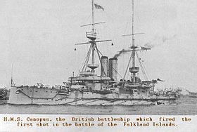 HMS Canopus während des Weltkrieges