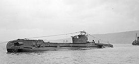 HMS Taciturn am 1. November 1946