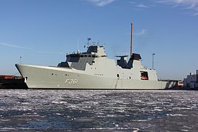 HDMS Iver Huitfeldt (F361) während Probefahrt Januar 2011