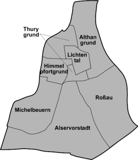 Bezirksteile von Alsergrund