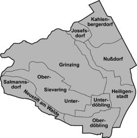 Bezirksteile von Döbling