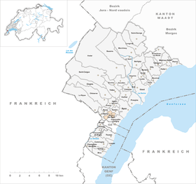 Karte von Arnex-sur-Nyon