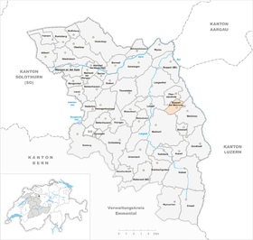 Karte von Busswil bei Melchnau