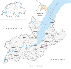 Karte von Céligny