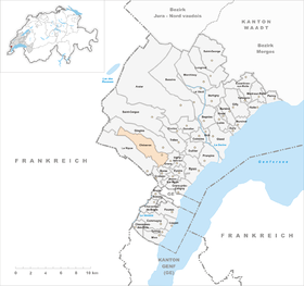 Karte von Chéserex