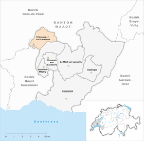 Karte von Cheseaux-sur-Lausanne