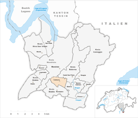 Karte von Coldrerio