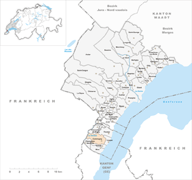 Karte von Commugny