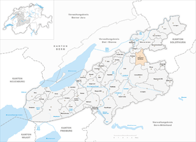 Karte von Diessbach bei Büren