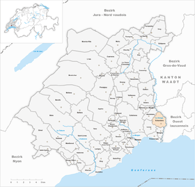 Karte von Echandens