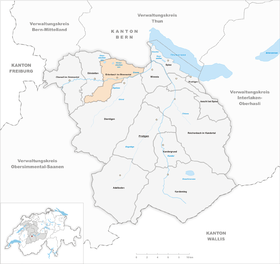 Karte von Erlenbach im Simmental