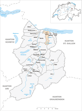 Karte von Filzbach
