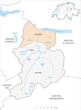 Karte von Glarus Nord