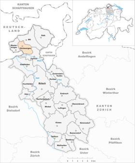 Karte von Hüntwangen