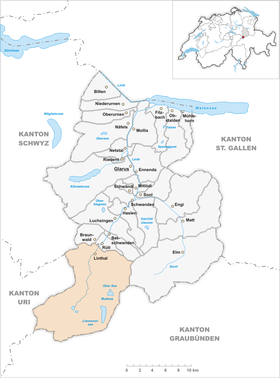 Karte von Linthal