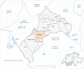 Karte von Martigny