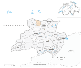 Karte von Montignez