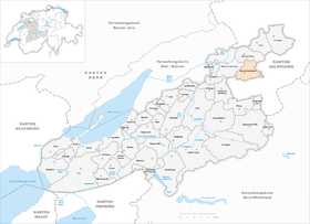 Karte von Oberwil bei Büren