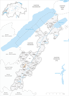 Karte von Oulens-sur-Lucens