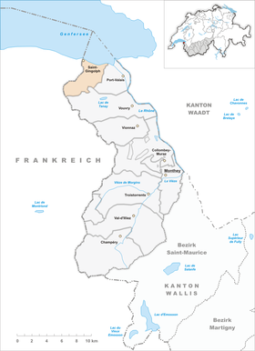 Karte von Saint-Gingolph