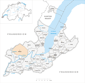 Karte von Satigny