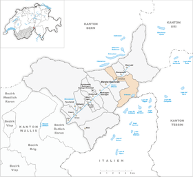Karte von Ulrichen