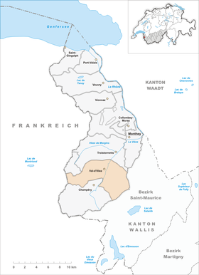 Karte von Val-d’Illiez