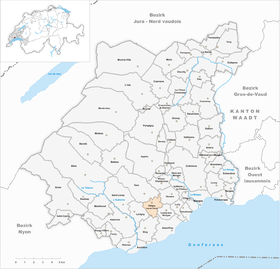 Karte von Villars-sous-Yens