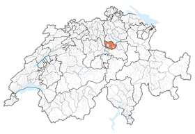 Lage des Kantons in der Schweiz