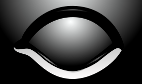 Das Logo der ersten Ausgabe, ein linkes schwarzes Auge