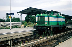 Diesellokomotive im Bahnhof Grünstadt (Juli 2007)