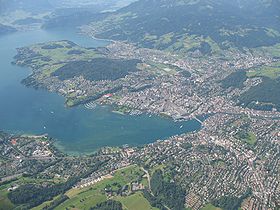 Luftansicht von Luzern